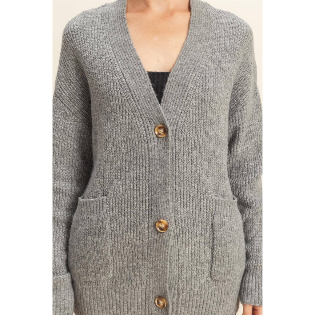 Gray Kristen Sweater Cardigan