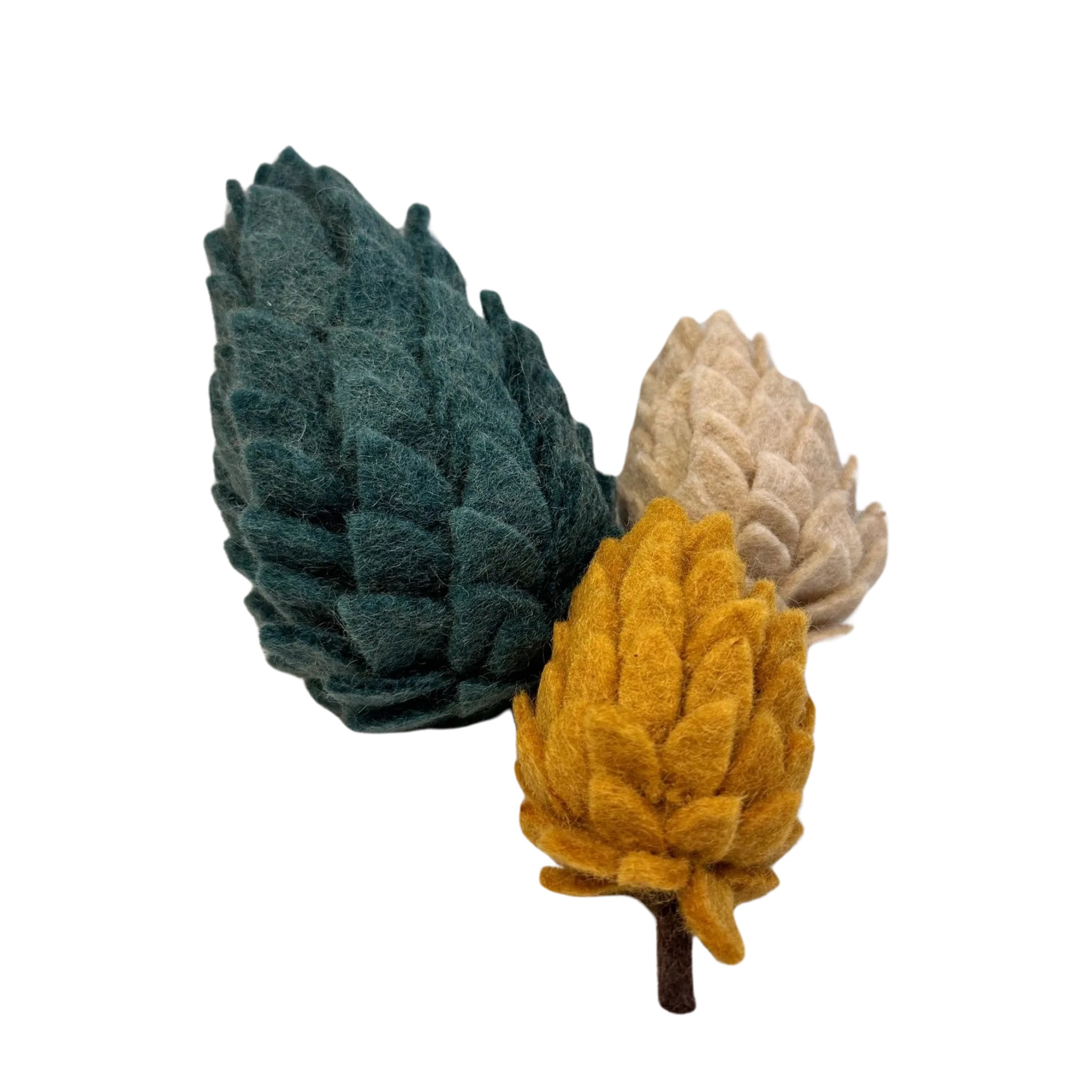 Felt Pinecones - Set of 3