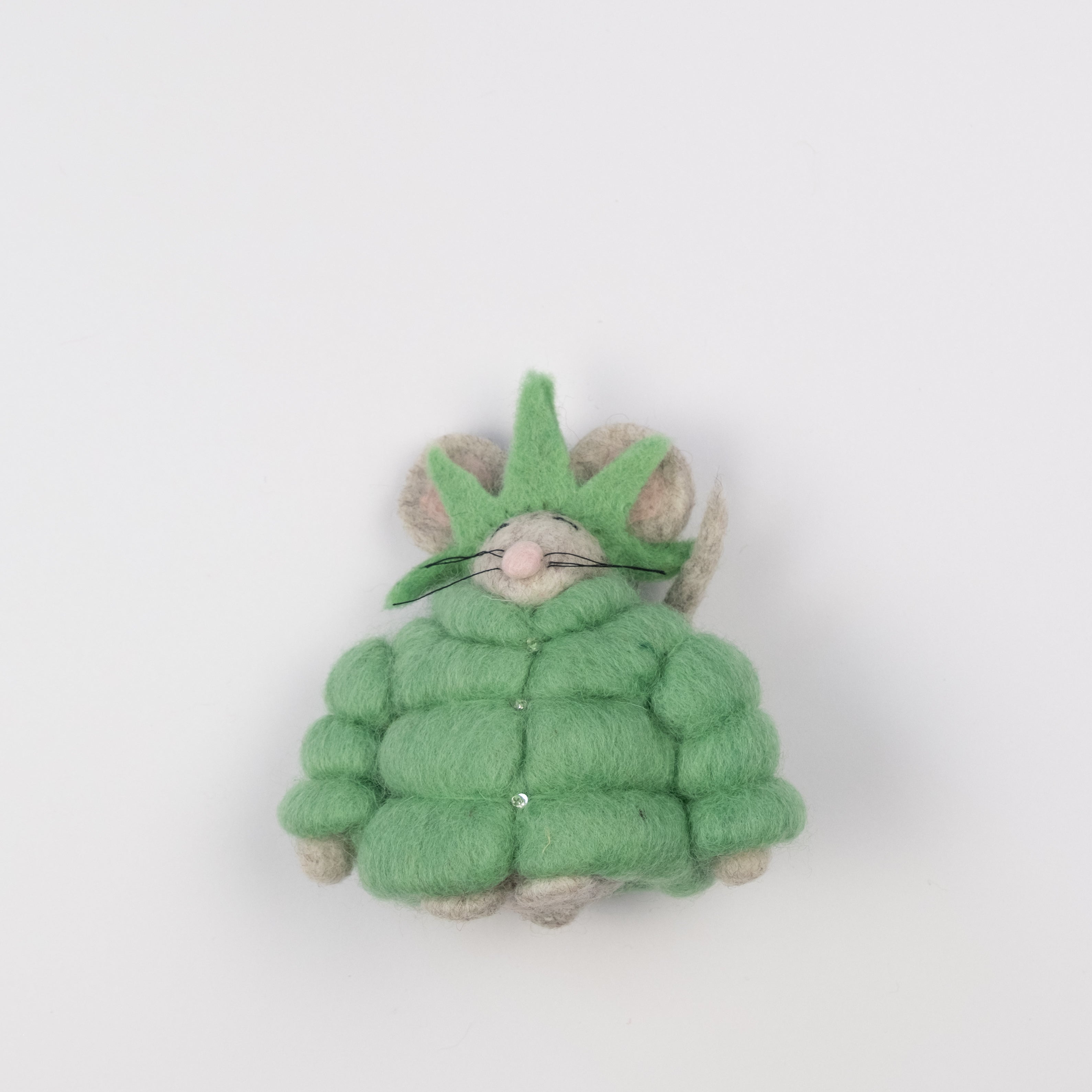 Felt Puffer Coat Statue of Liberty Mouse Ornament