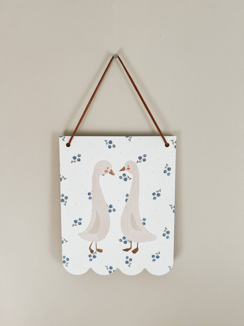 Swan & Floral Hanging Wall Art