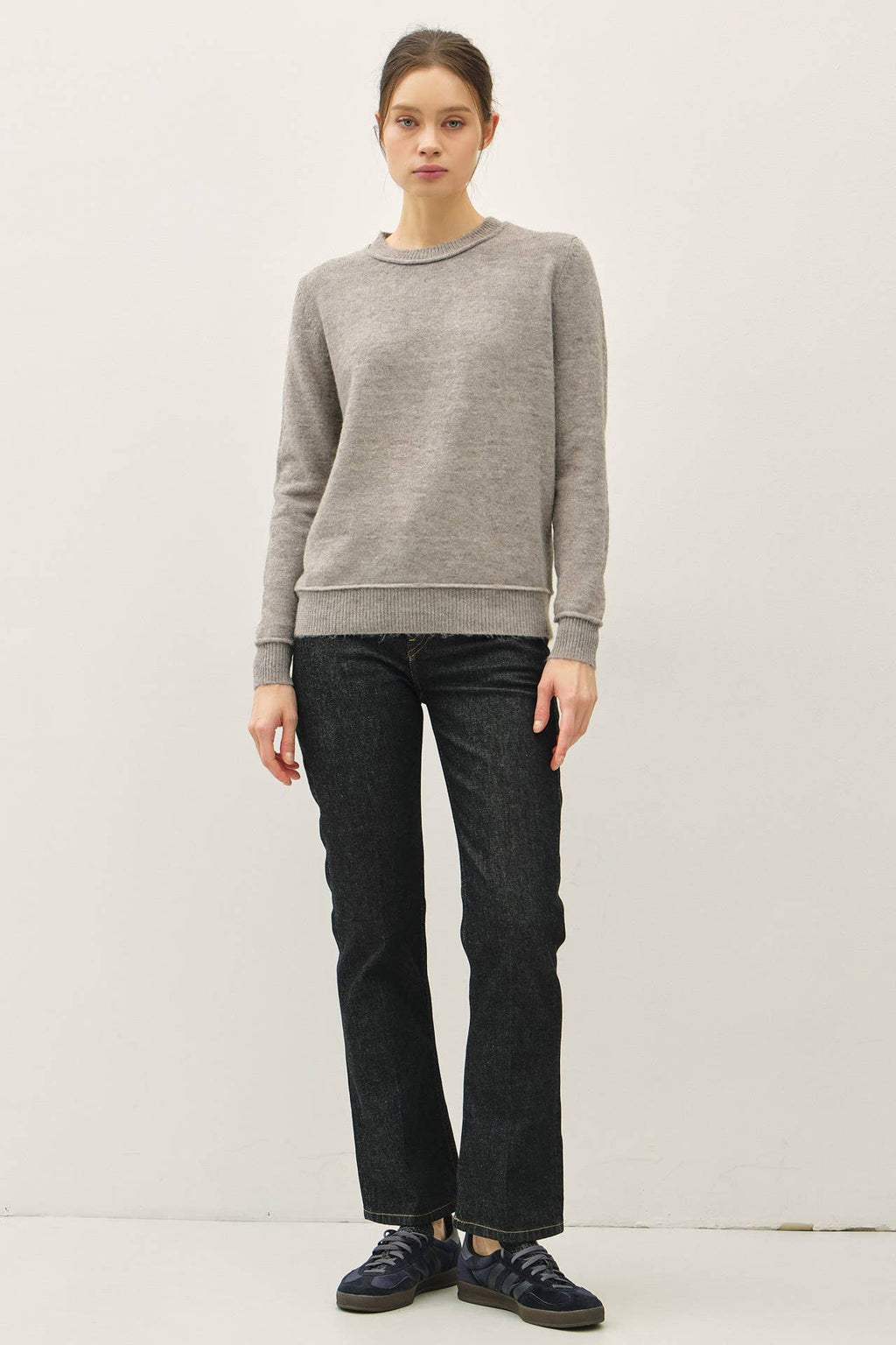 Heather Smoke Pullover Sweater