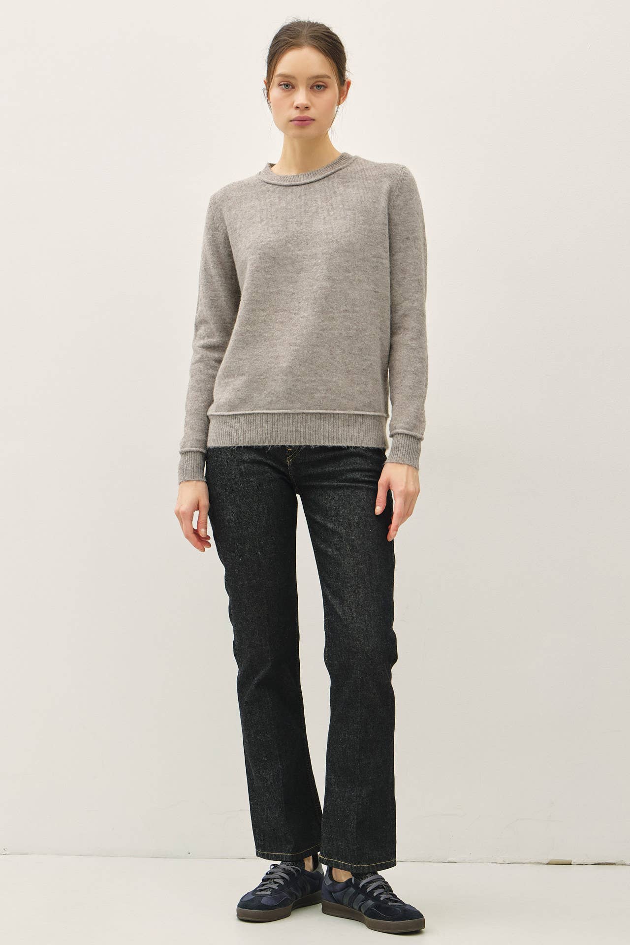 Heather Smoke Pullover Sweater