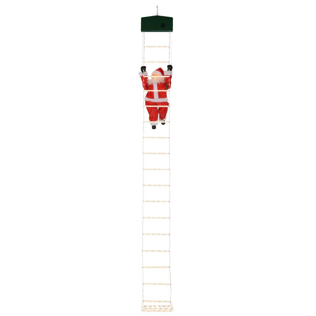 10 ft. Outdoor Animated Rope Ladder Climbing Santa