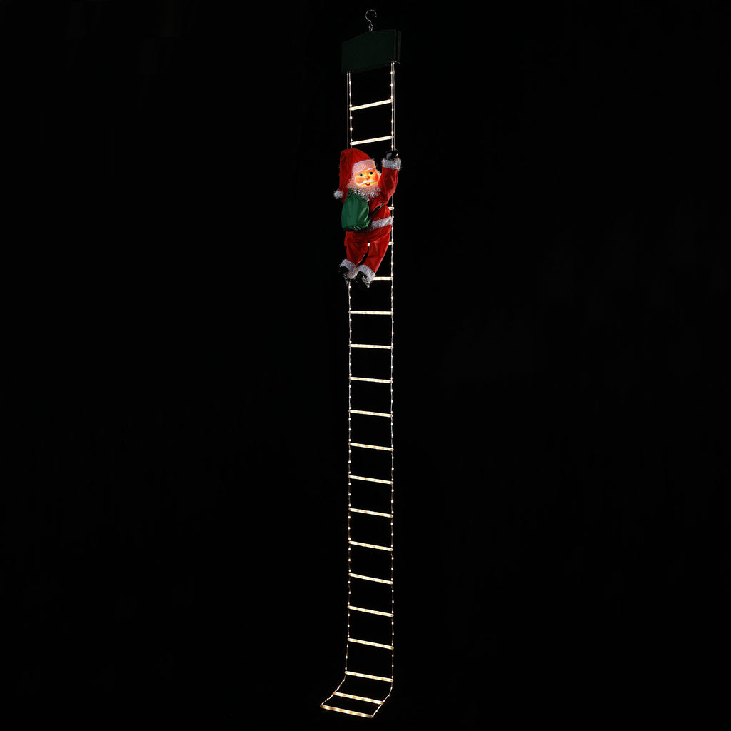 10 ft. Outdoor Animated Rope Ladder Climbing Santa