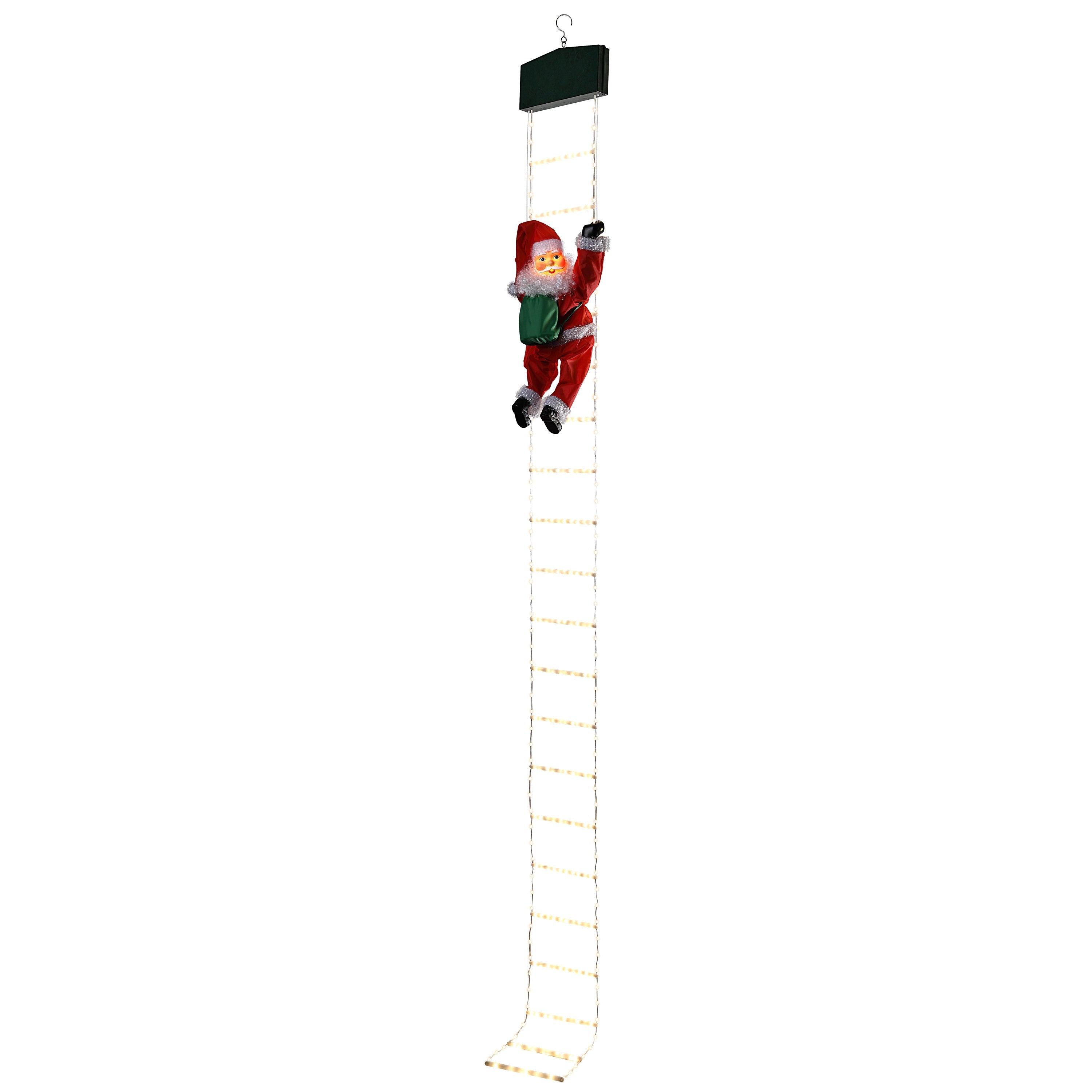 10 ft. Outdoor Animated Rope Ladder Climbing Santa