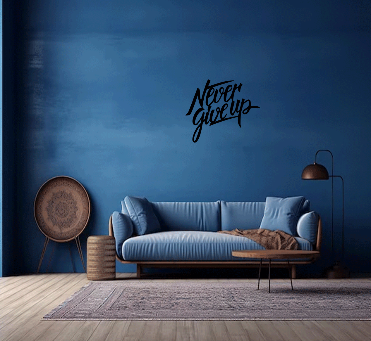 Never Give Up - Metal Wall Art