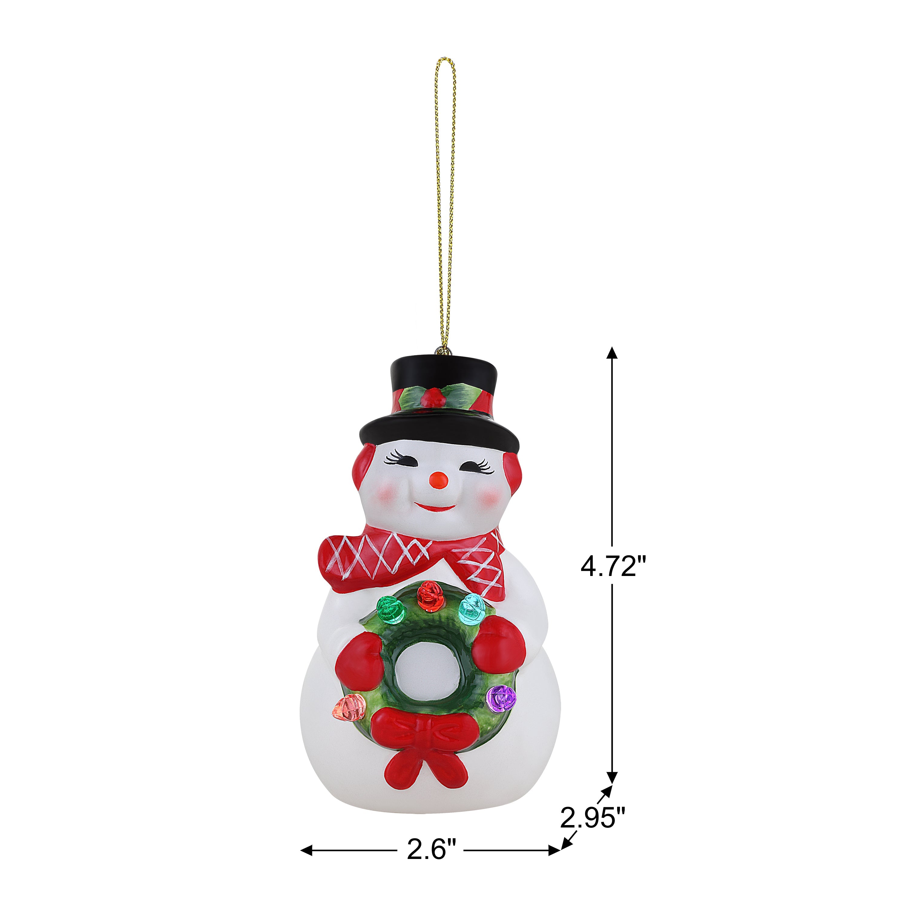 Nostalgic Ceramic Ornament -  Snowman