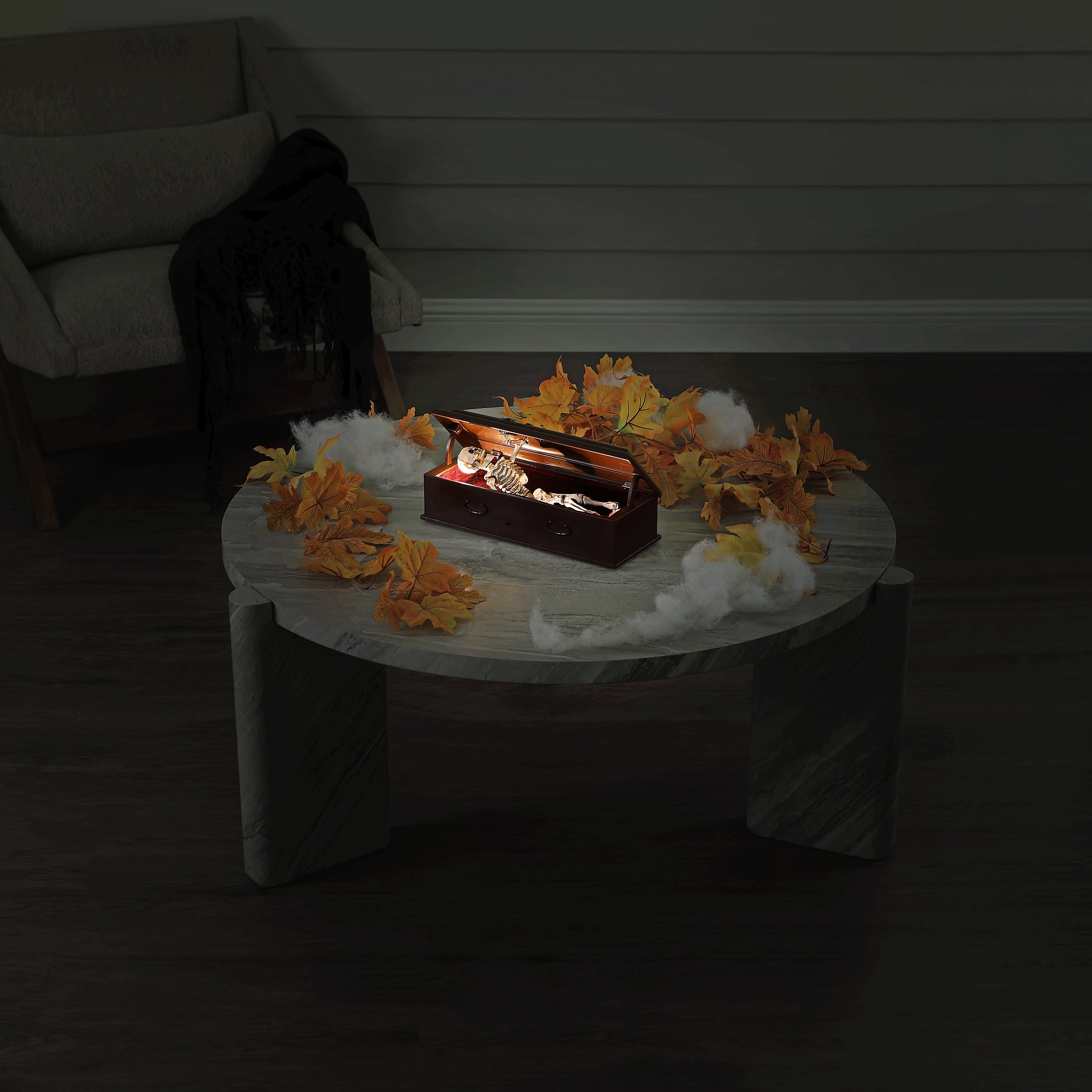 12 in. Animated Skeleton Coffin