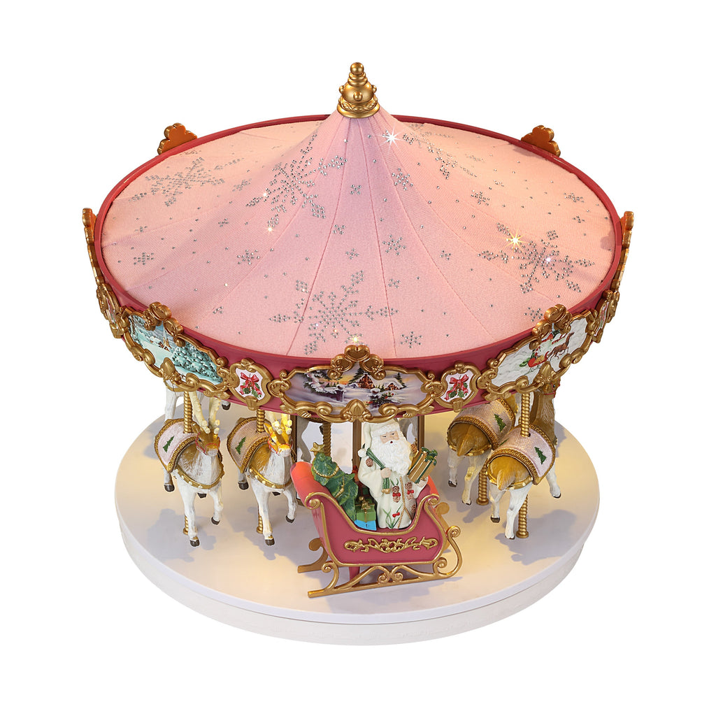 12 in. Animated Swarovski Snowflake Carousel