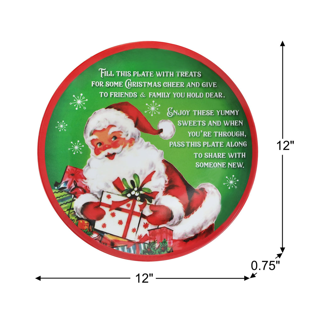 12 in. Santa's Giving Plate