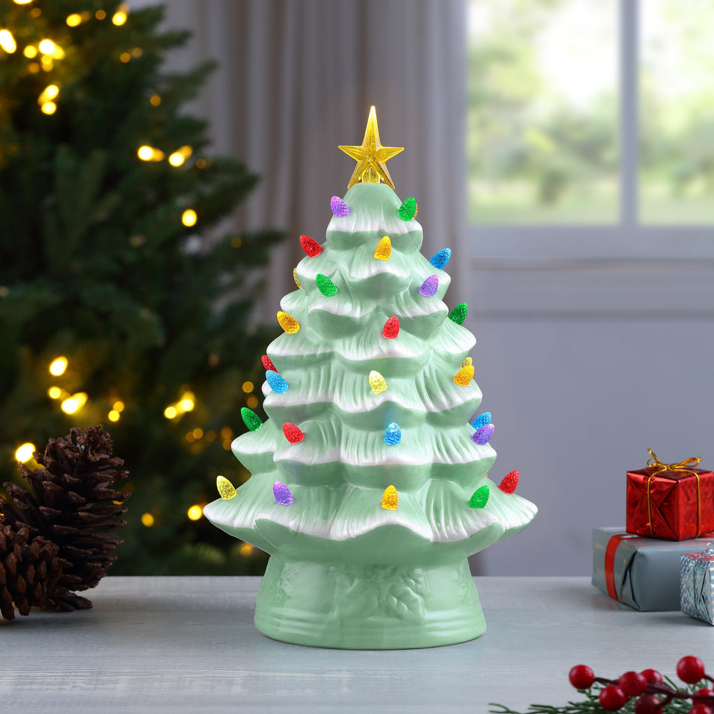 12 in. Nostalgic Ceramic Tree - Seafoam