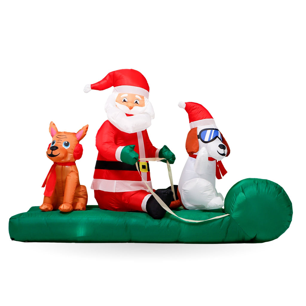 8 ft. Outdoor Lit Inflatable - Santa's Dog Sled