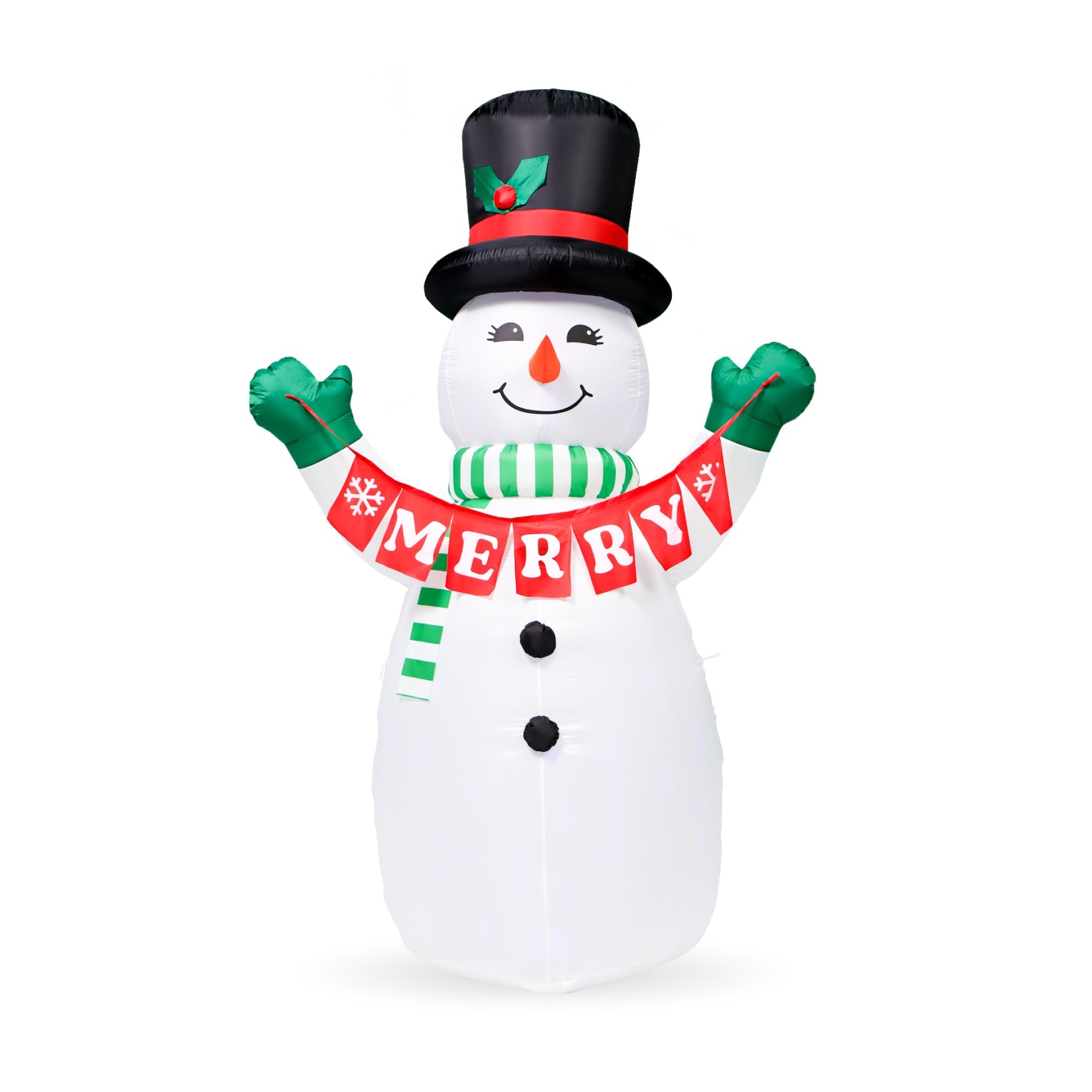 10 ft. Outdoor Lit Inflatable - Merry Snowman