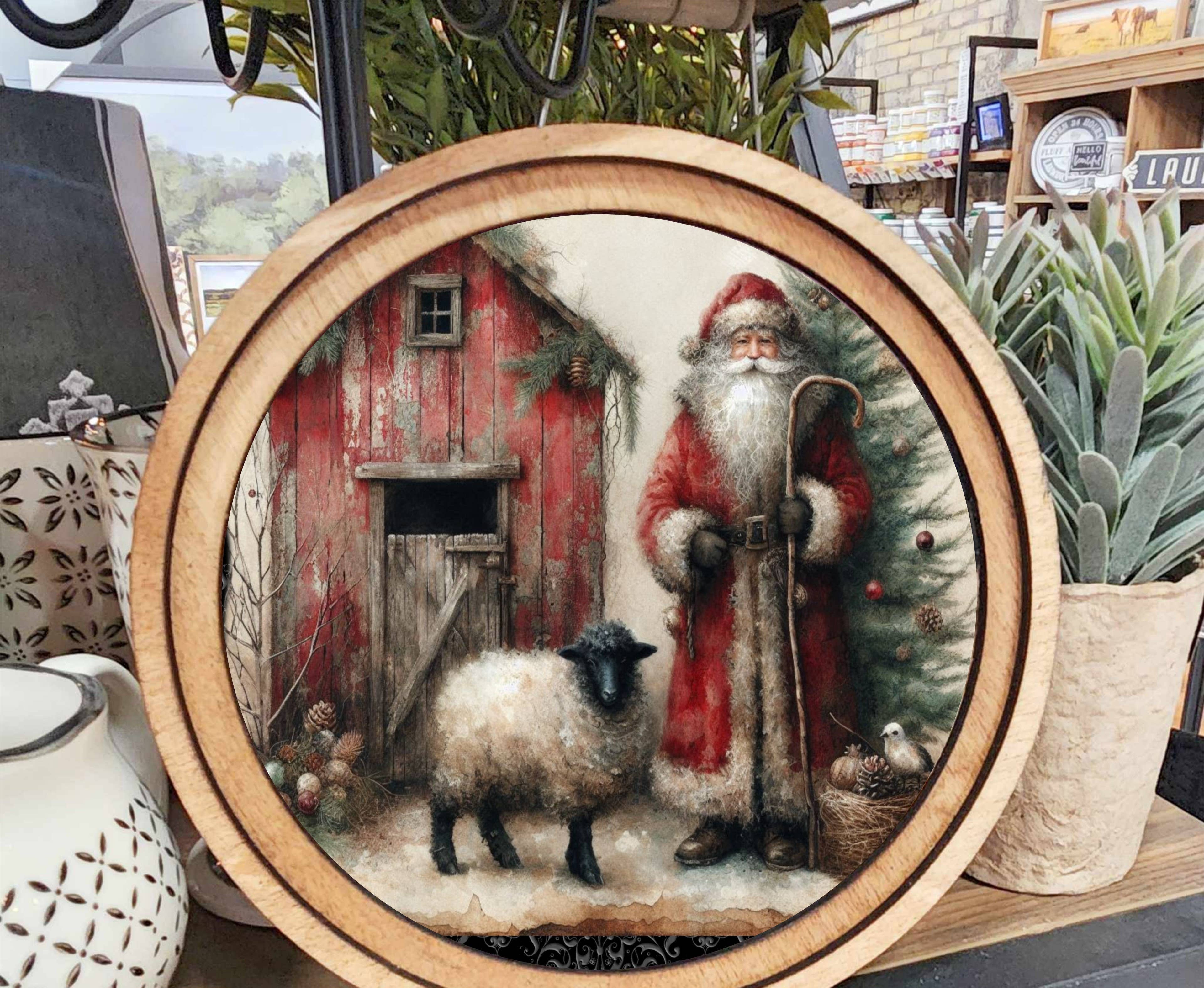 Santa Sheep Art