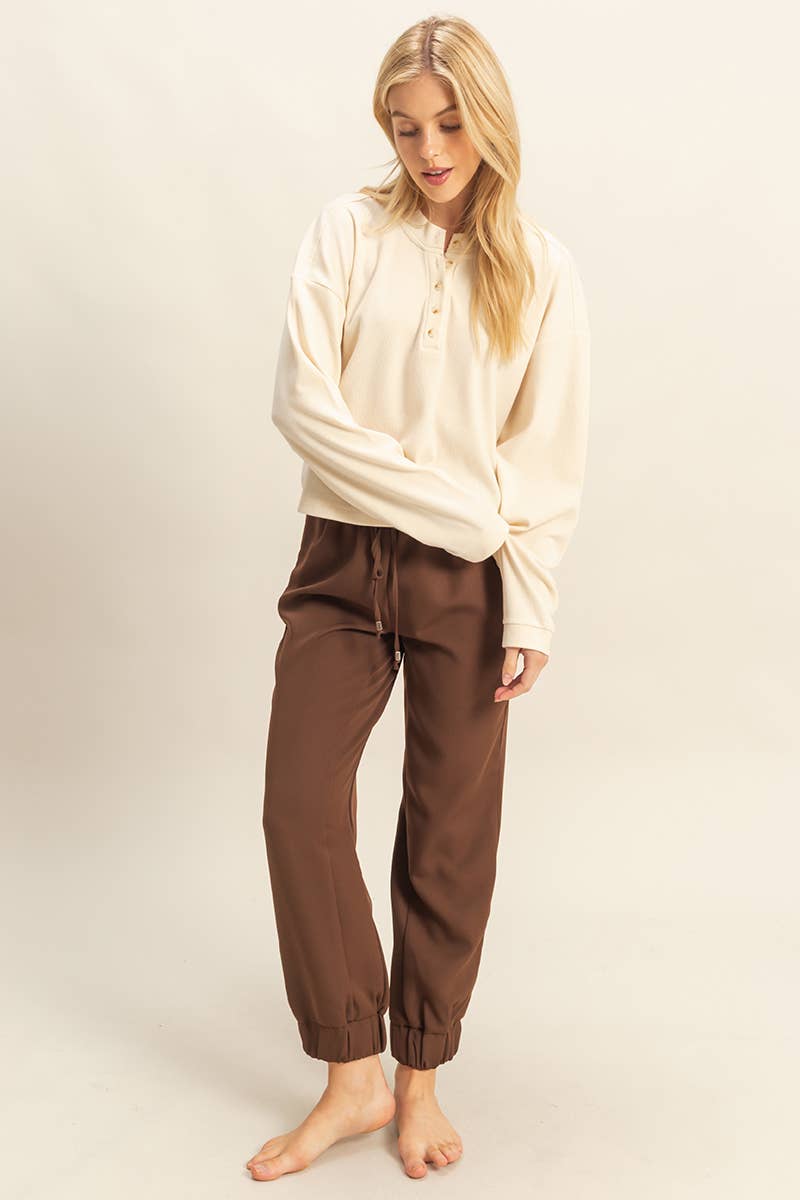 Mineral Washed Henley Top