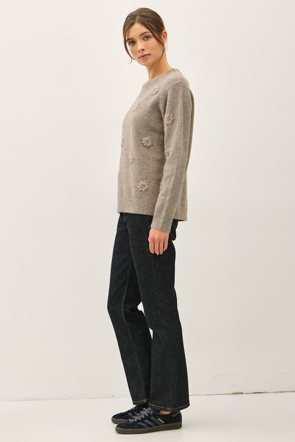 Floral Embroidered Sweater