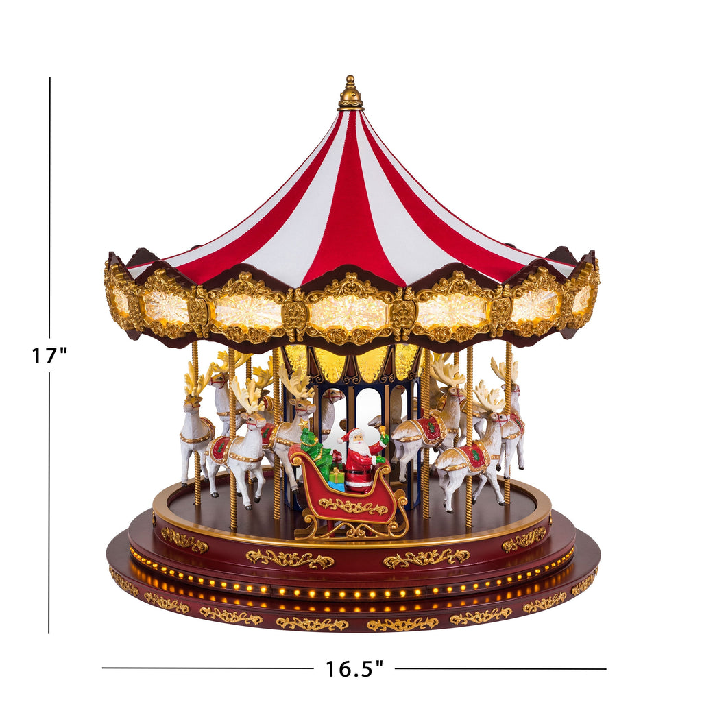 17 in. Deluxe Christmas Carousel