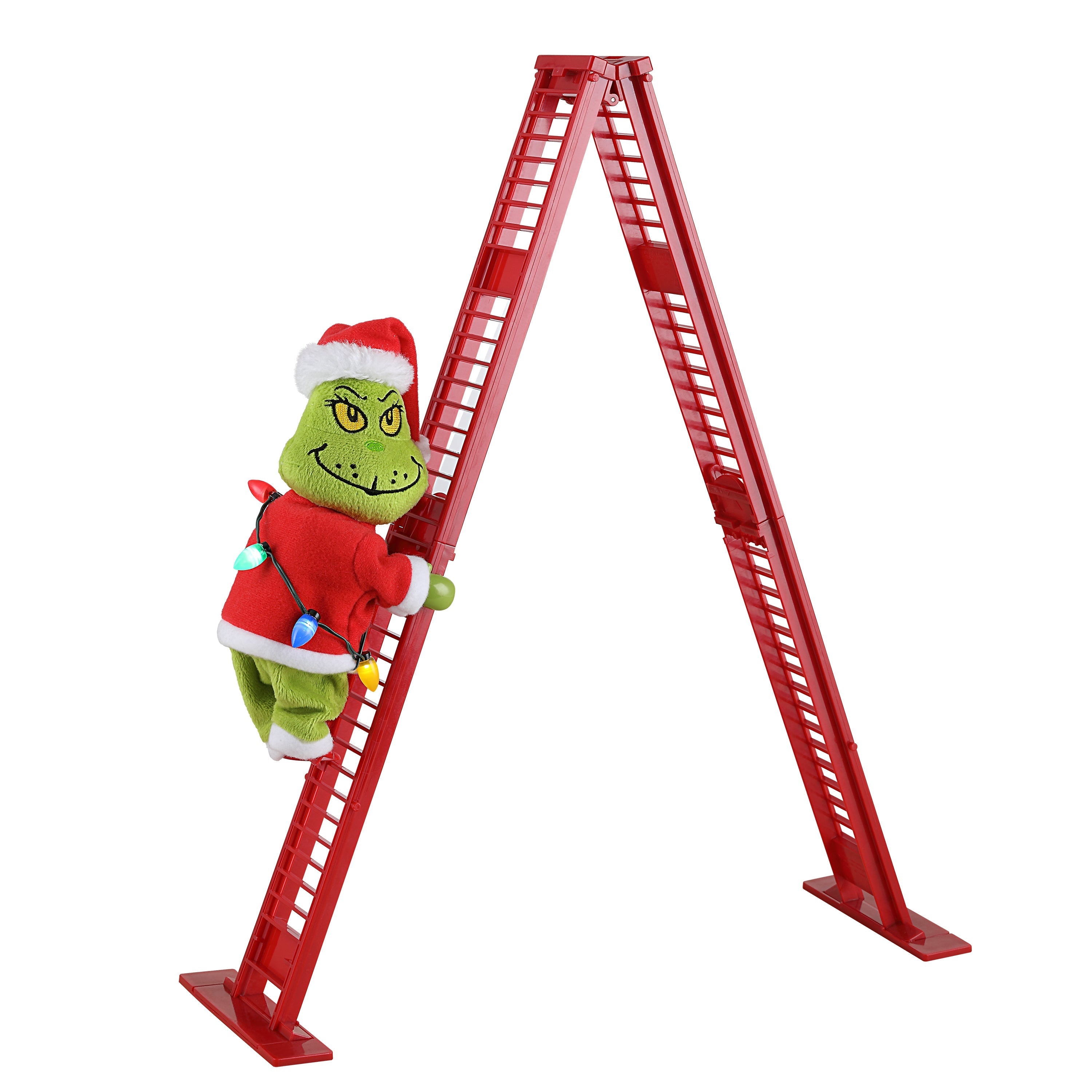 17 in. Animated Ladder Climbing Grinch