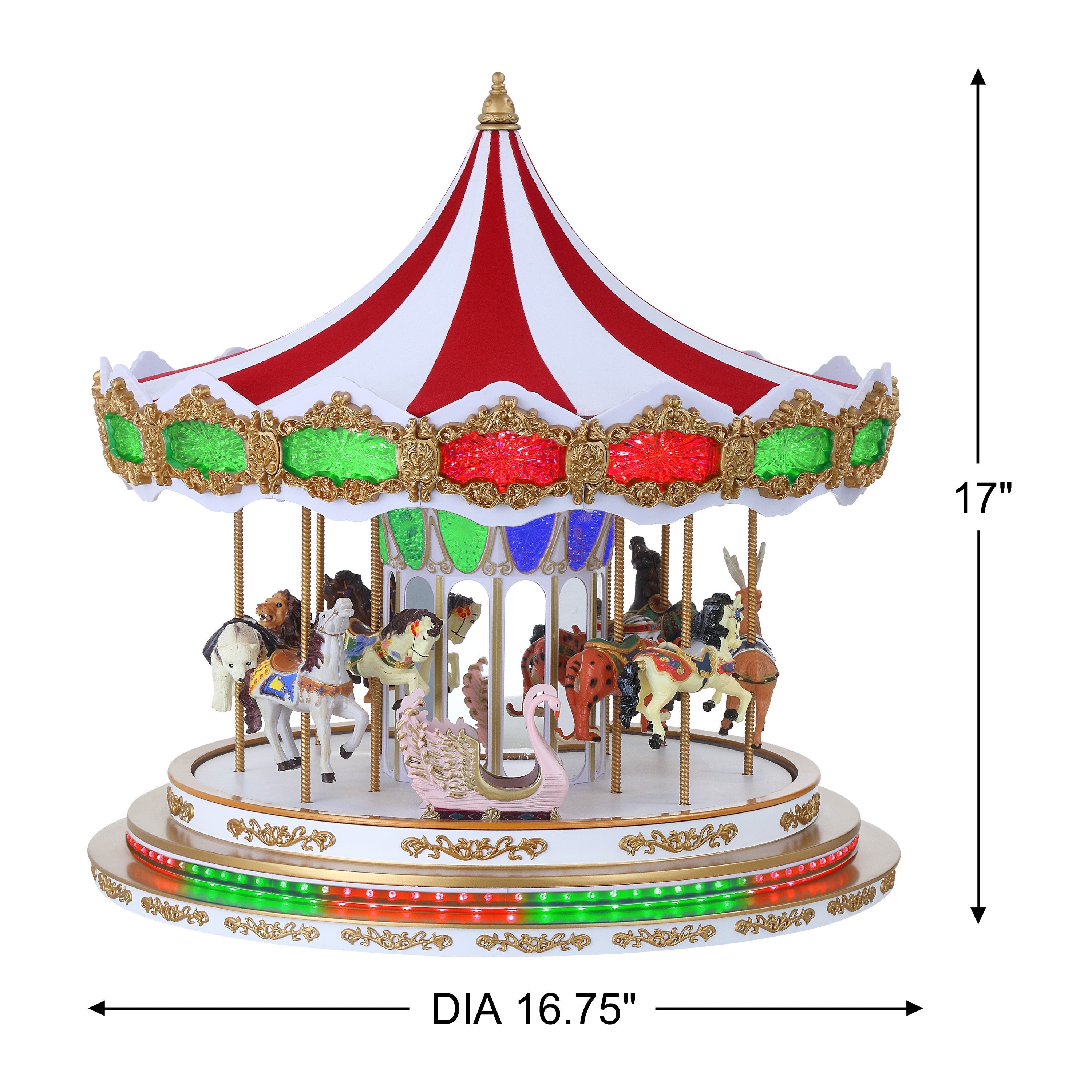 17 in. RGB Light Show Carousel