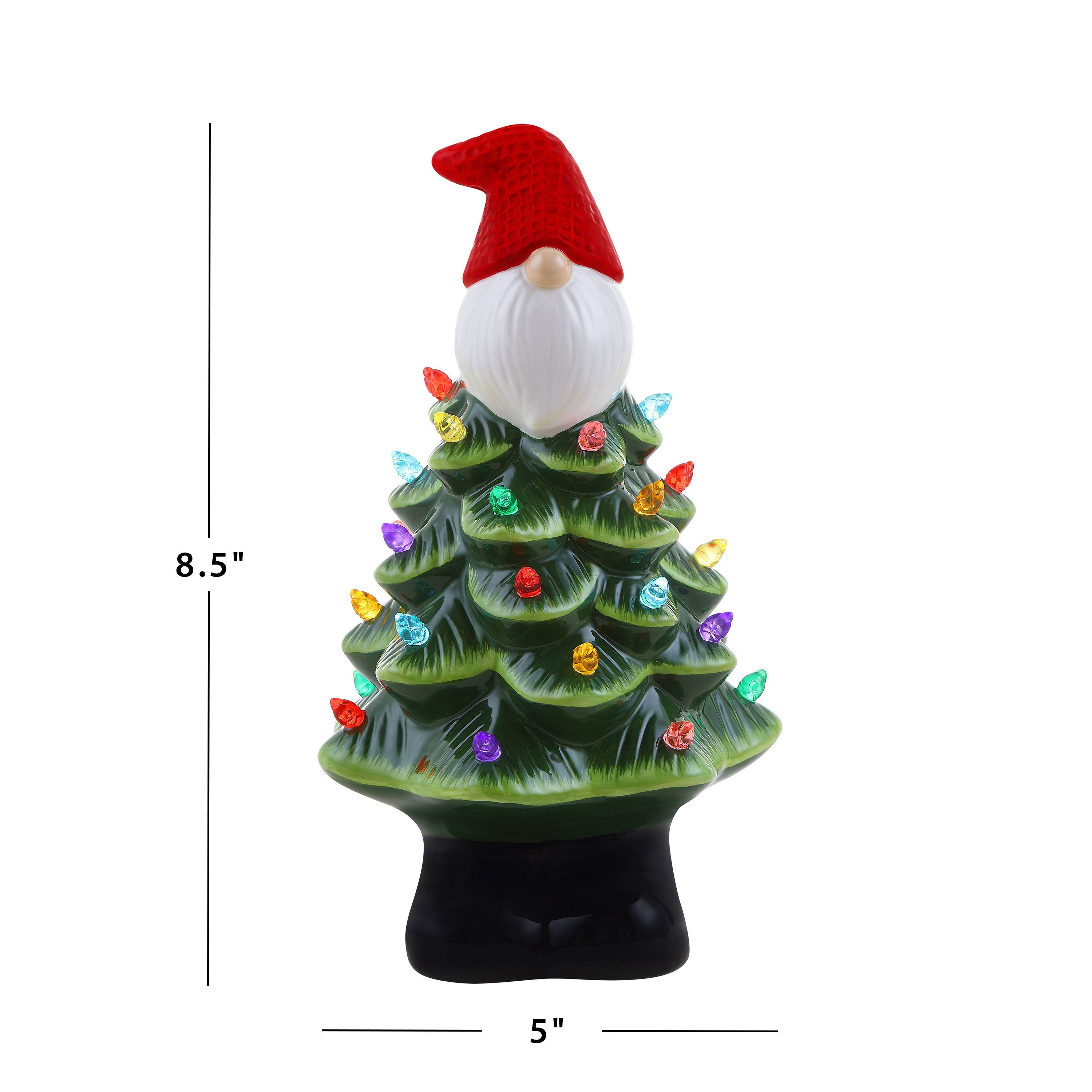 8 in. Nostalgic Ceramic Gnome Tree