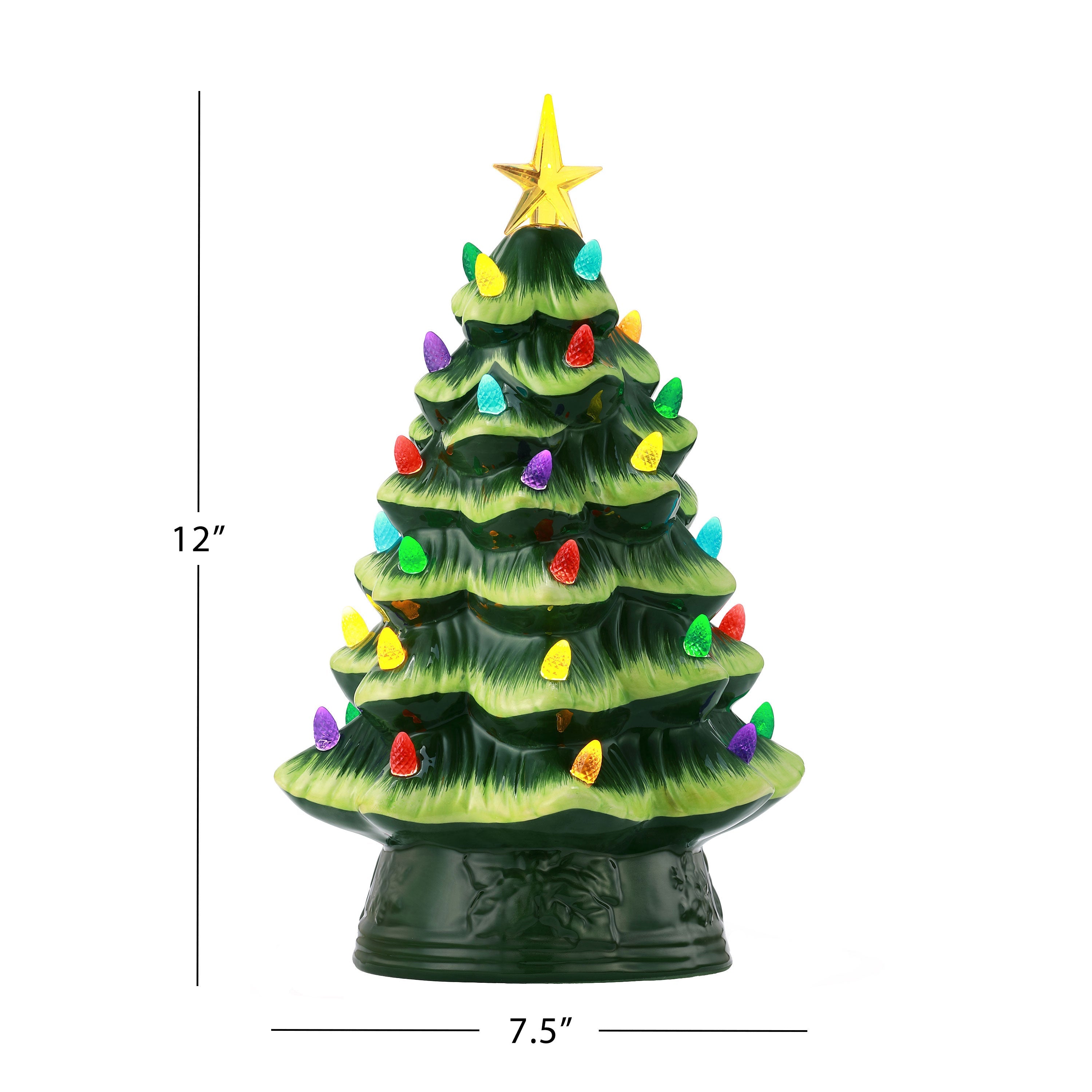 12 in. Nostalgic Ceramic Tree - Green