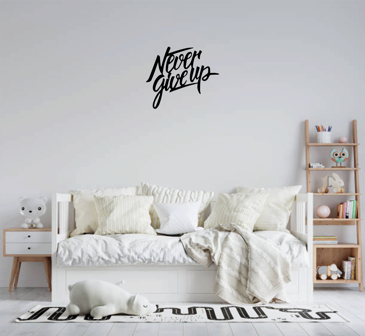 Never Give Up - Metal Wall Art