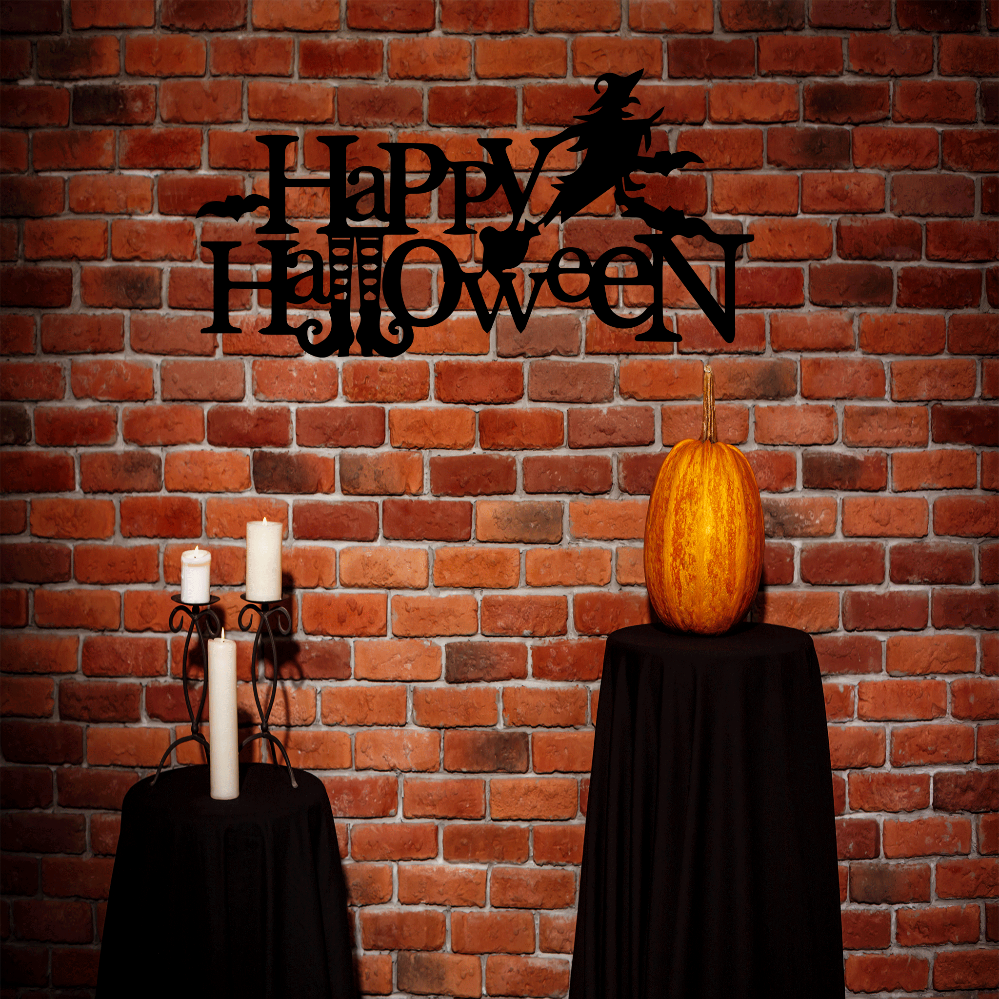 Happy Halloween Metal Wall Art