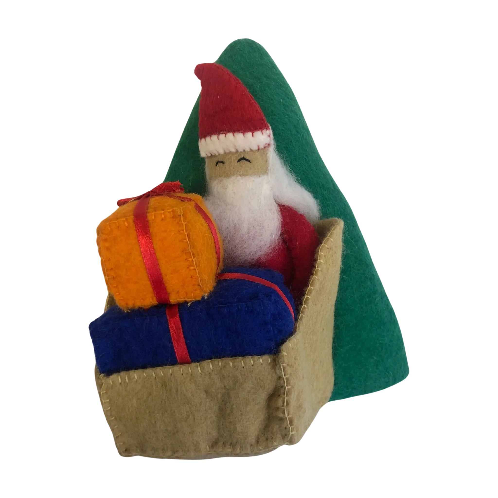 Felt Santa Sled Tree Topper