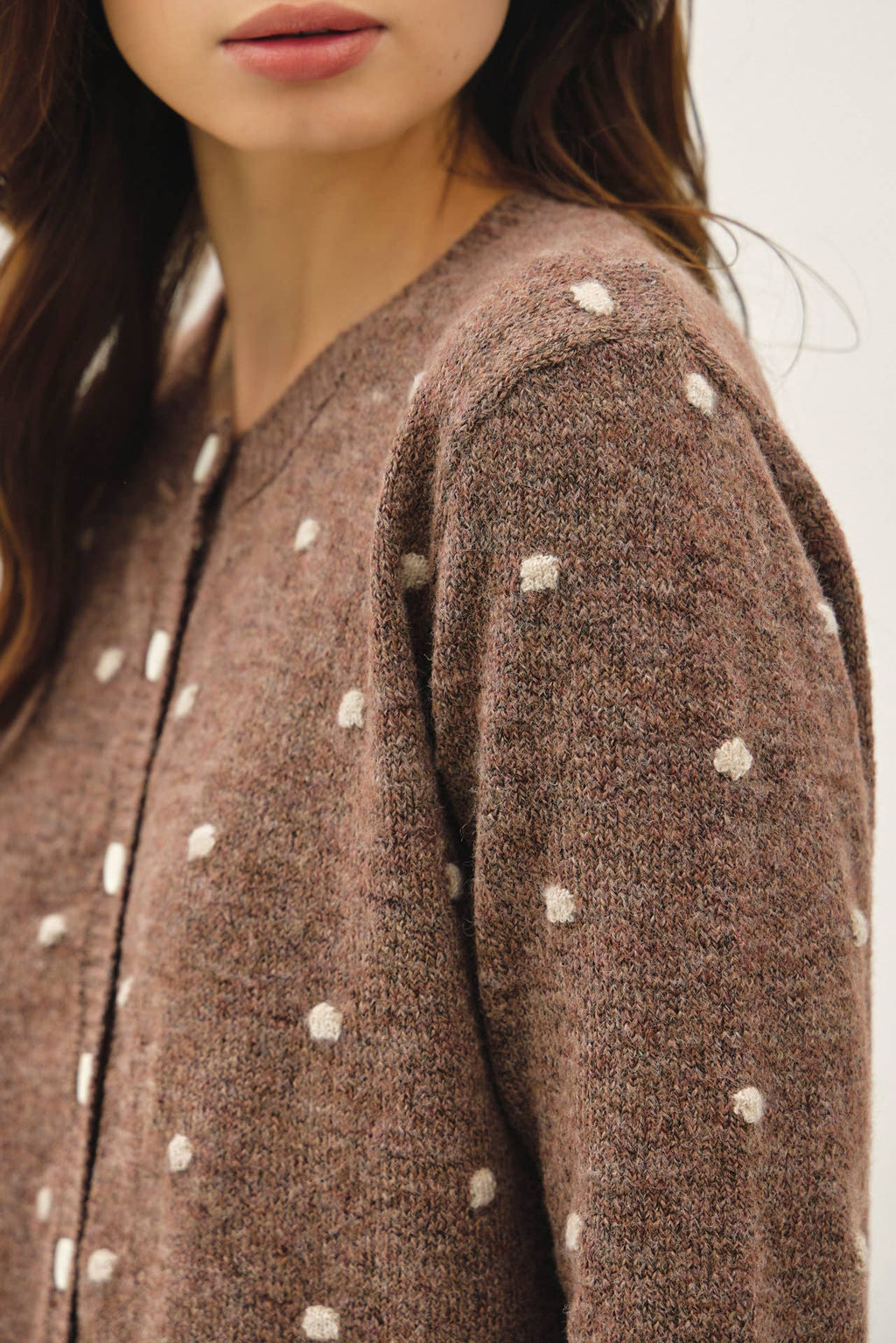 Polka Dots Sweater Cardigan