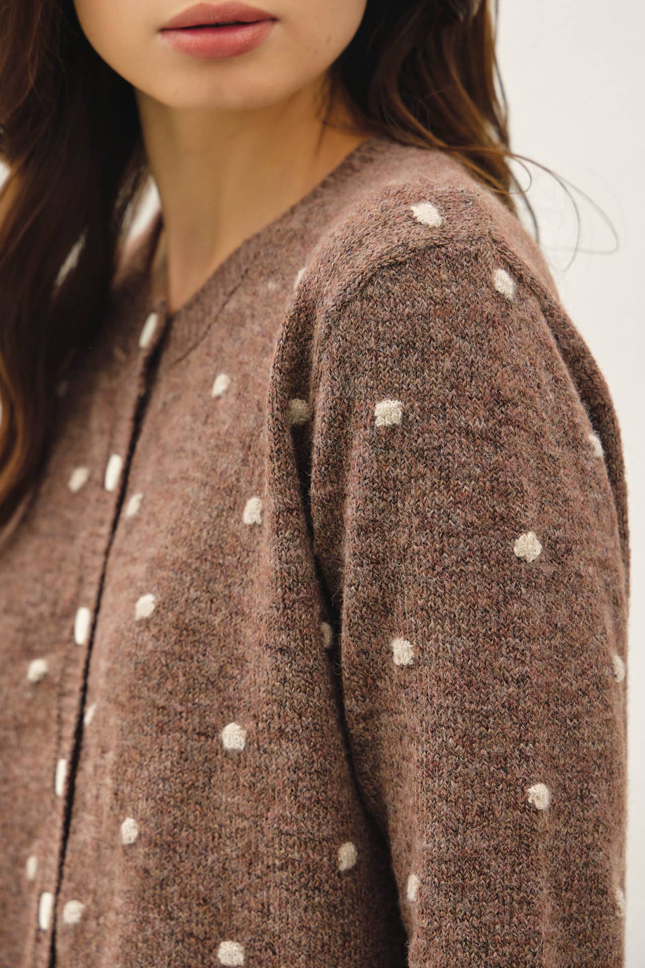 Polka Dots Sweater Cardigan
