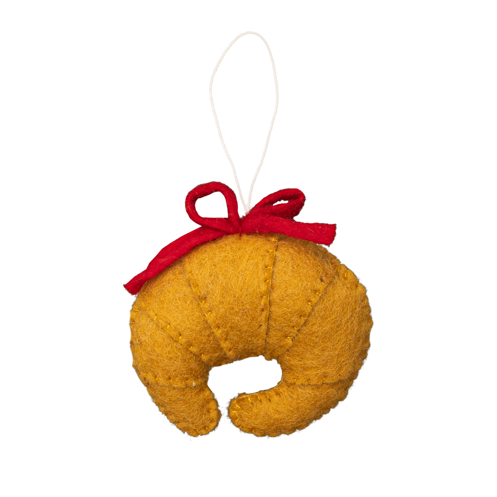 Felt Croissant Ornament