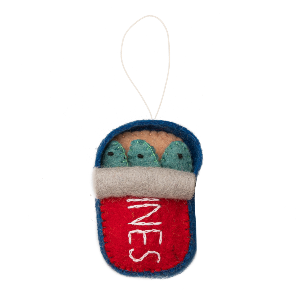 Felt Can of Sardines Ornament