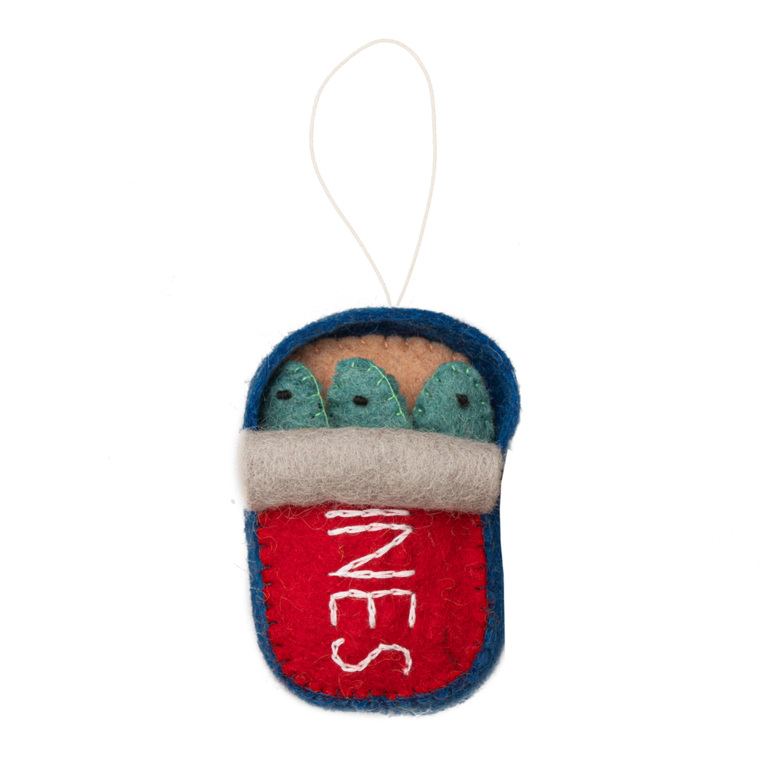 Felt Can of Sardines Ornament