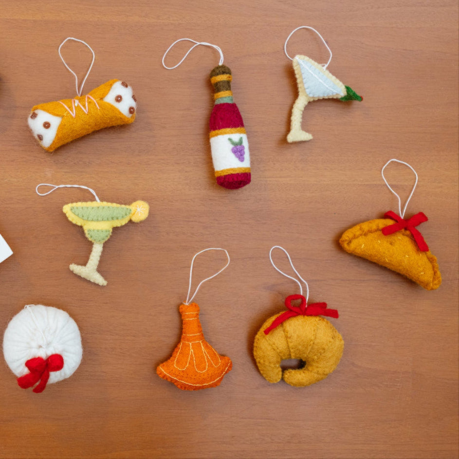 Felt Croissant Ornament