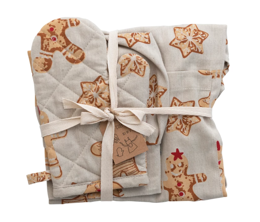 Kids Gingerbread Apron Set