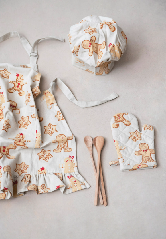 Kids Gingerbread Apron Set