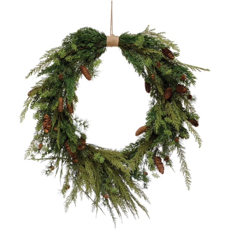 Faux Pine Wreath