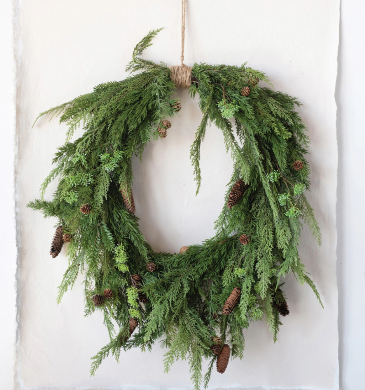 Faux Pine Wreath