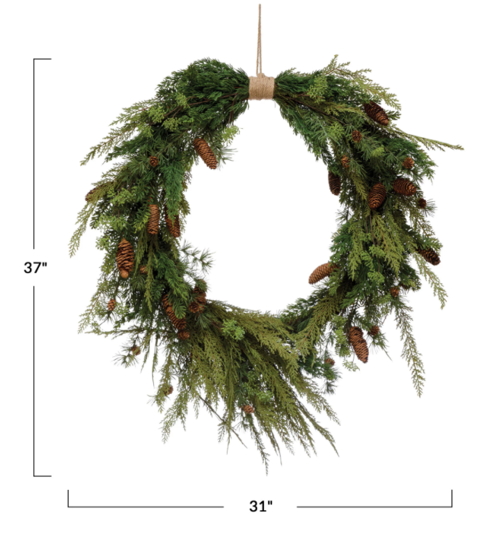 Faux Pine Wreath
