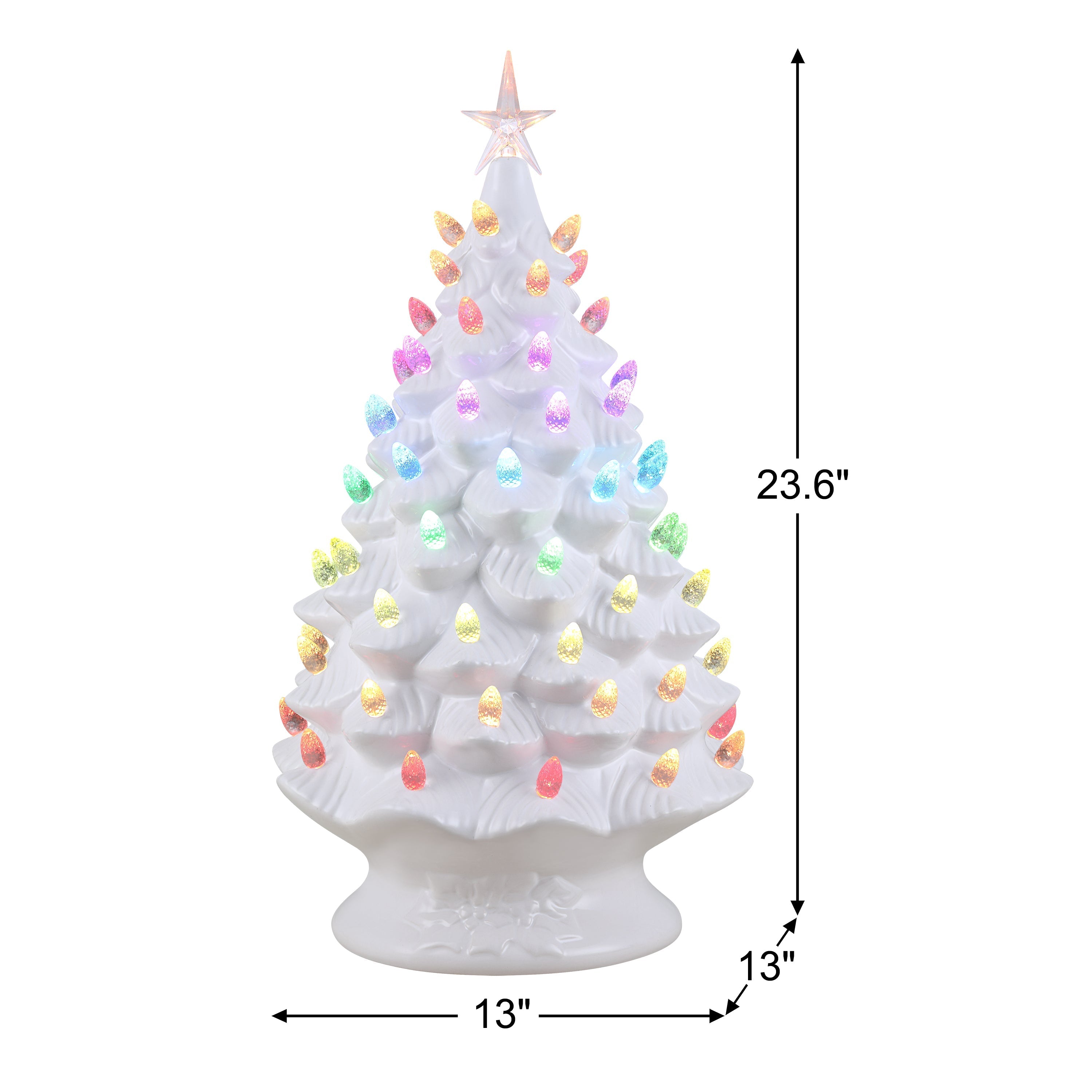 24 in. Nostalgic Ceramic Tree with RGB Lightshow
