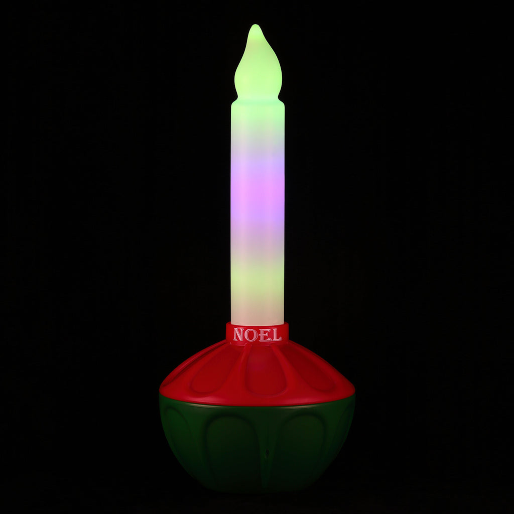 24 in. Vintage Blow Mold Bubble Light with Noel Decal