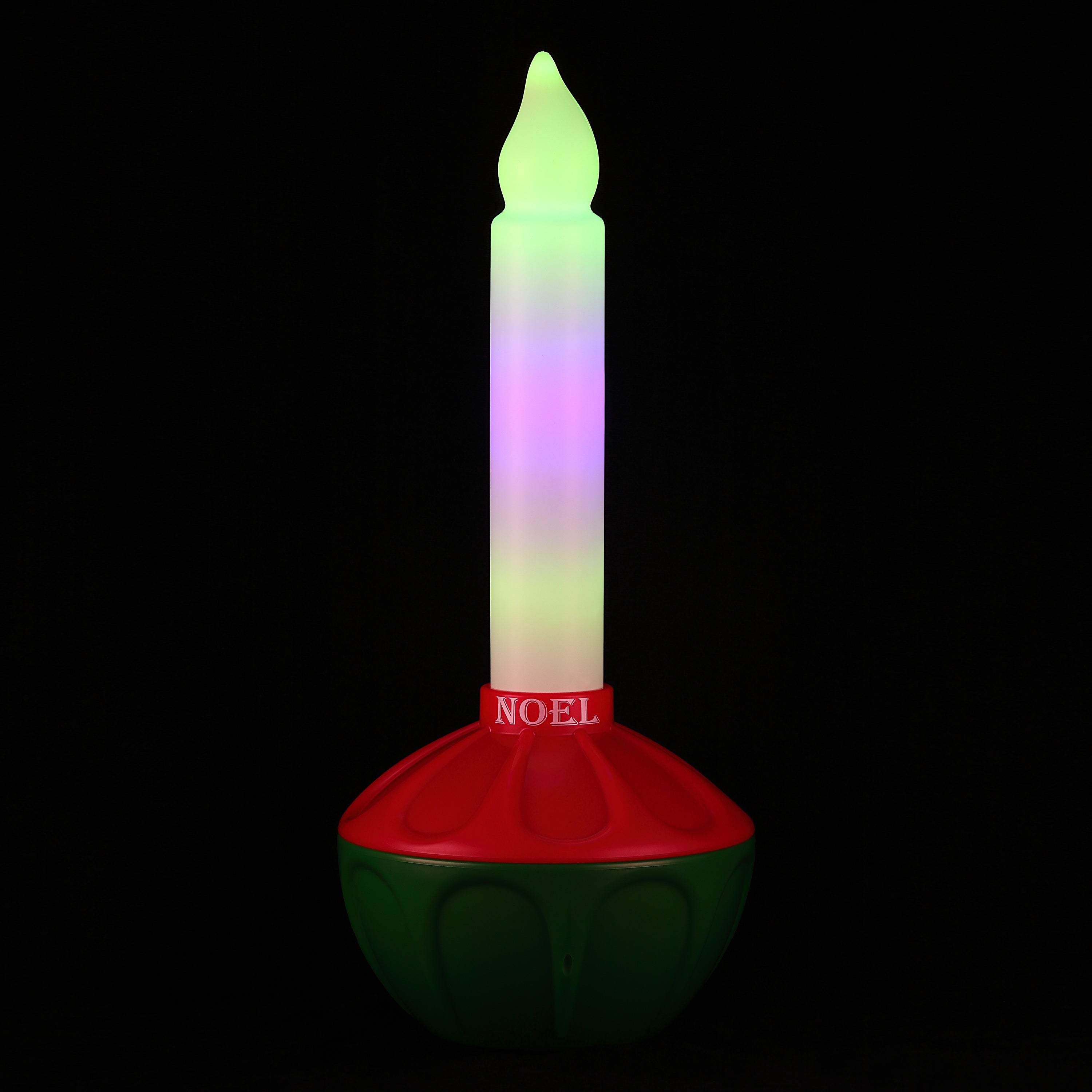 24 in. Vintage Blow Mold Bubble Light with Noel Decal