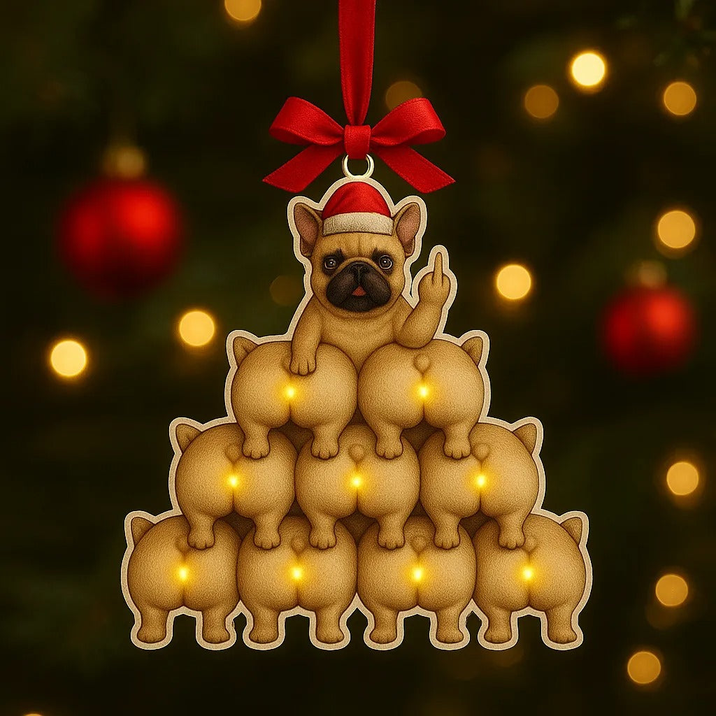 Funny Dog Butt Christmas Decoration