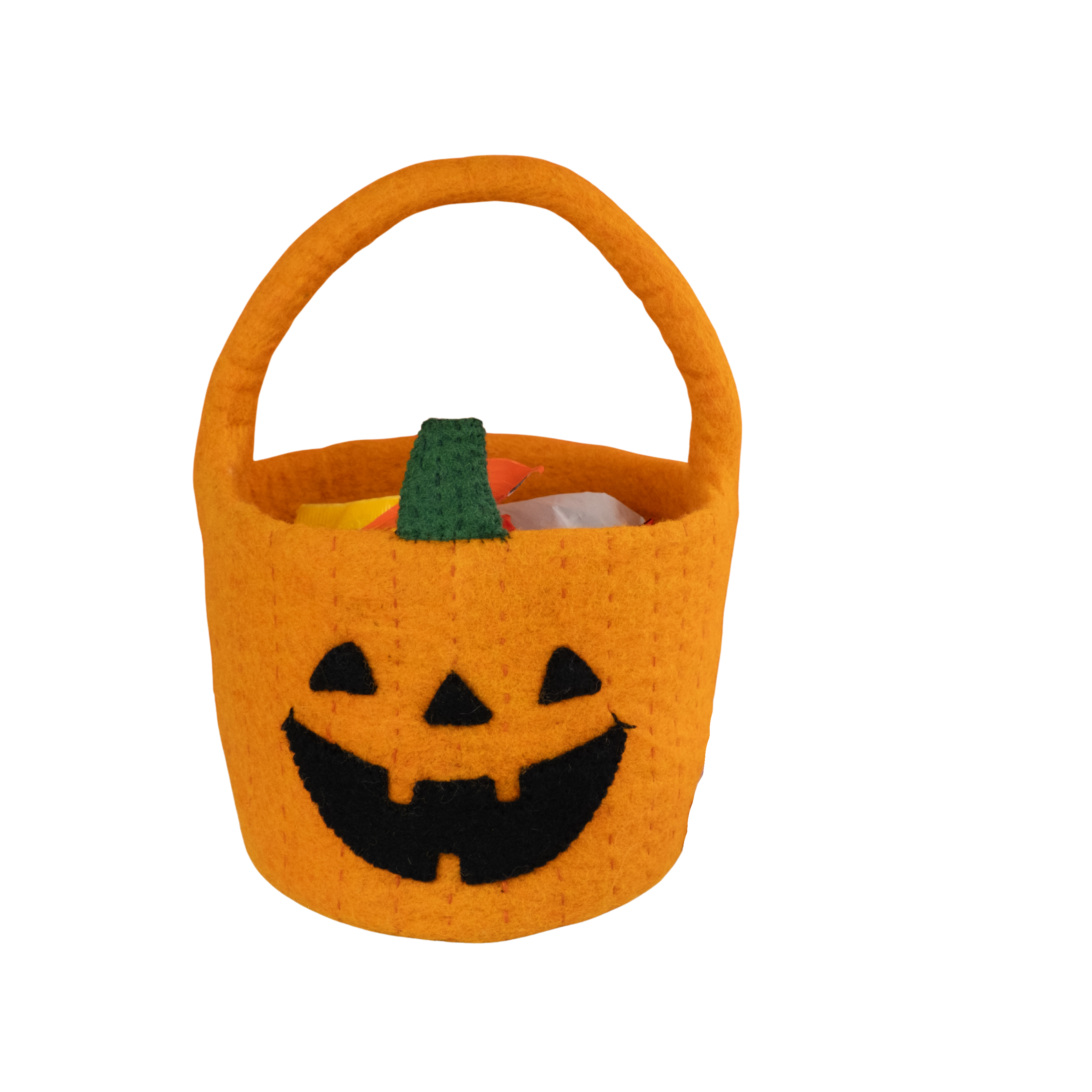 Felt Halloween Bucket Jack-o'-lantern