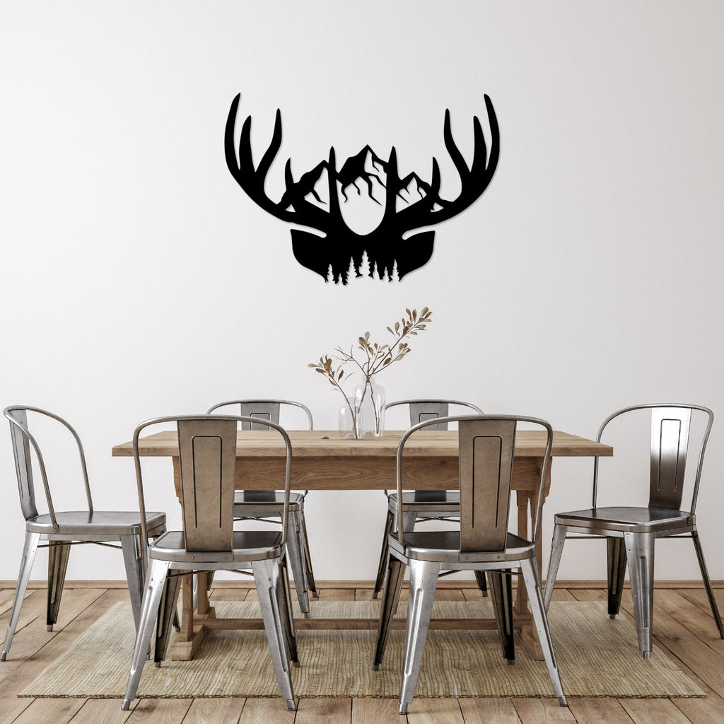 Deer Antlers - Metal Wall Art