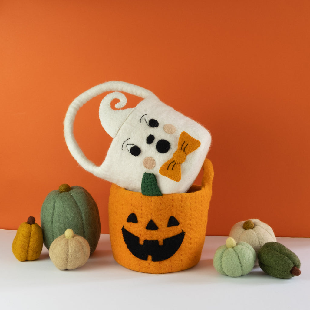 Felt Halloween Bucket Jack-o'-lantern