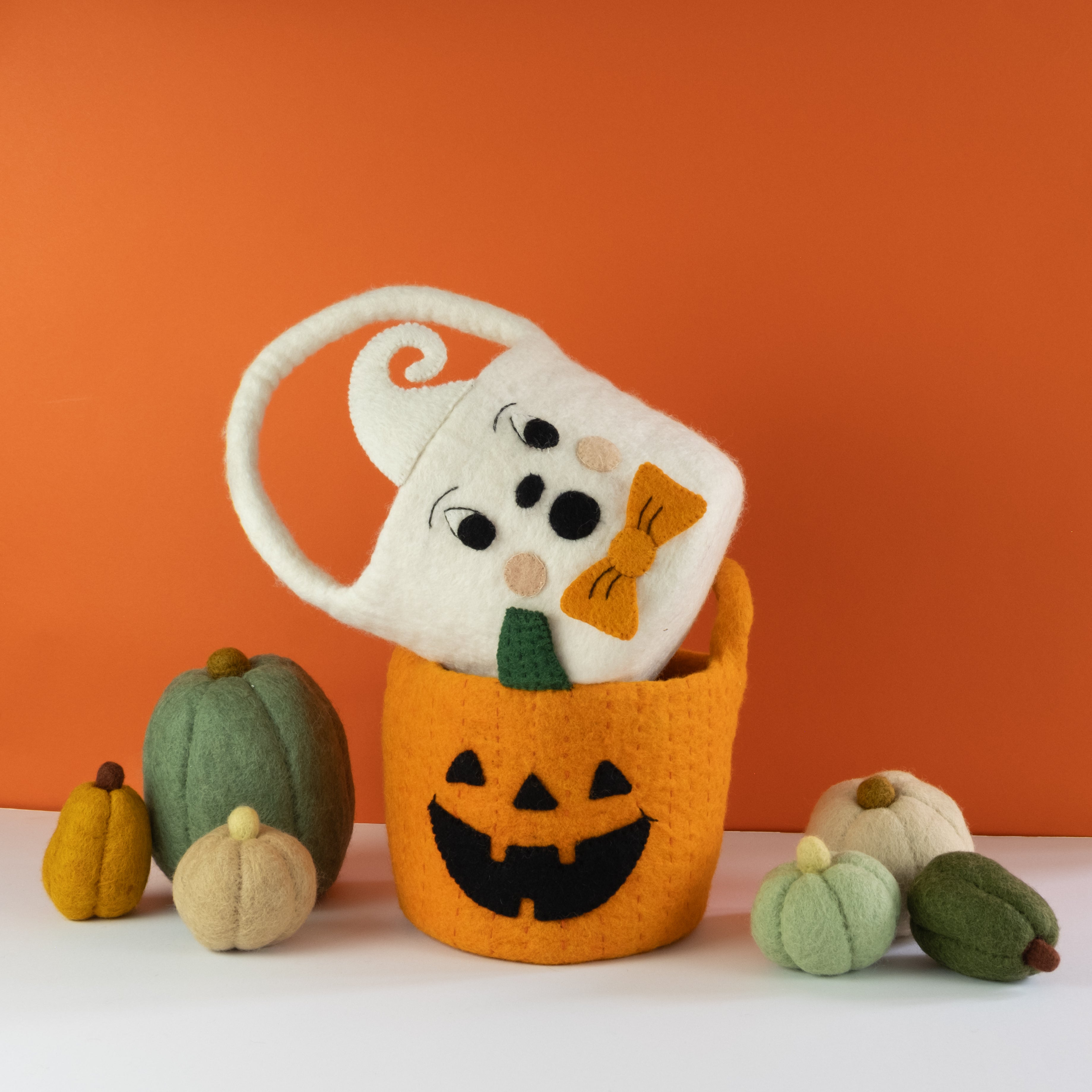 Felt Halloween Bucket Jack-o'-lantern
