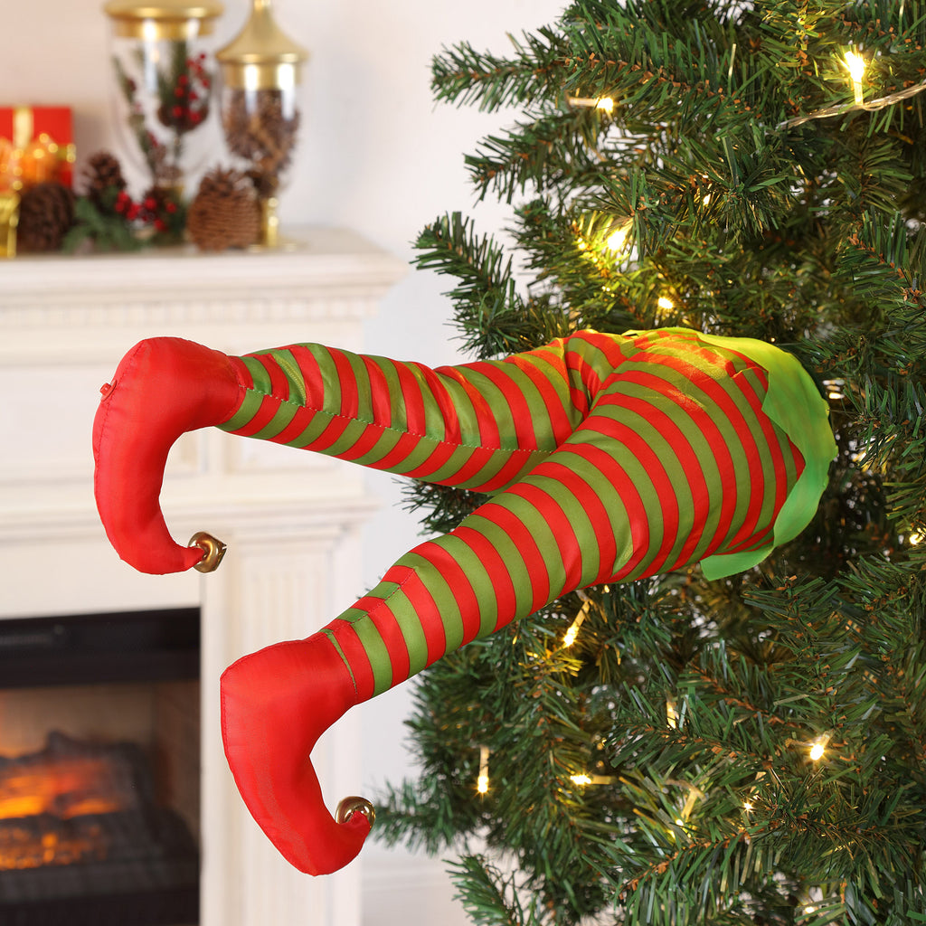 16 in. Animated Elf Leg Kickers