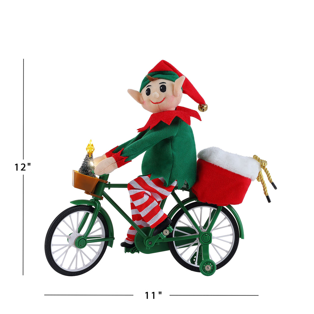 11 in. Animated Cycling Elf