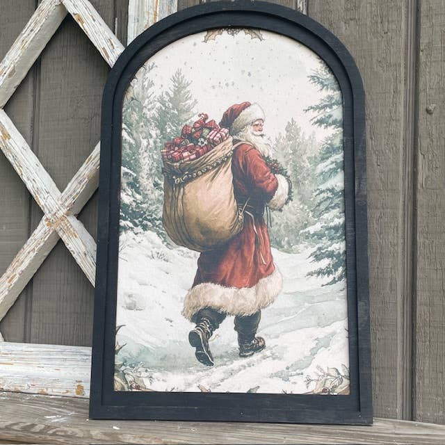 Snowy Forest Santa Arch